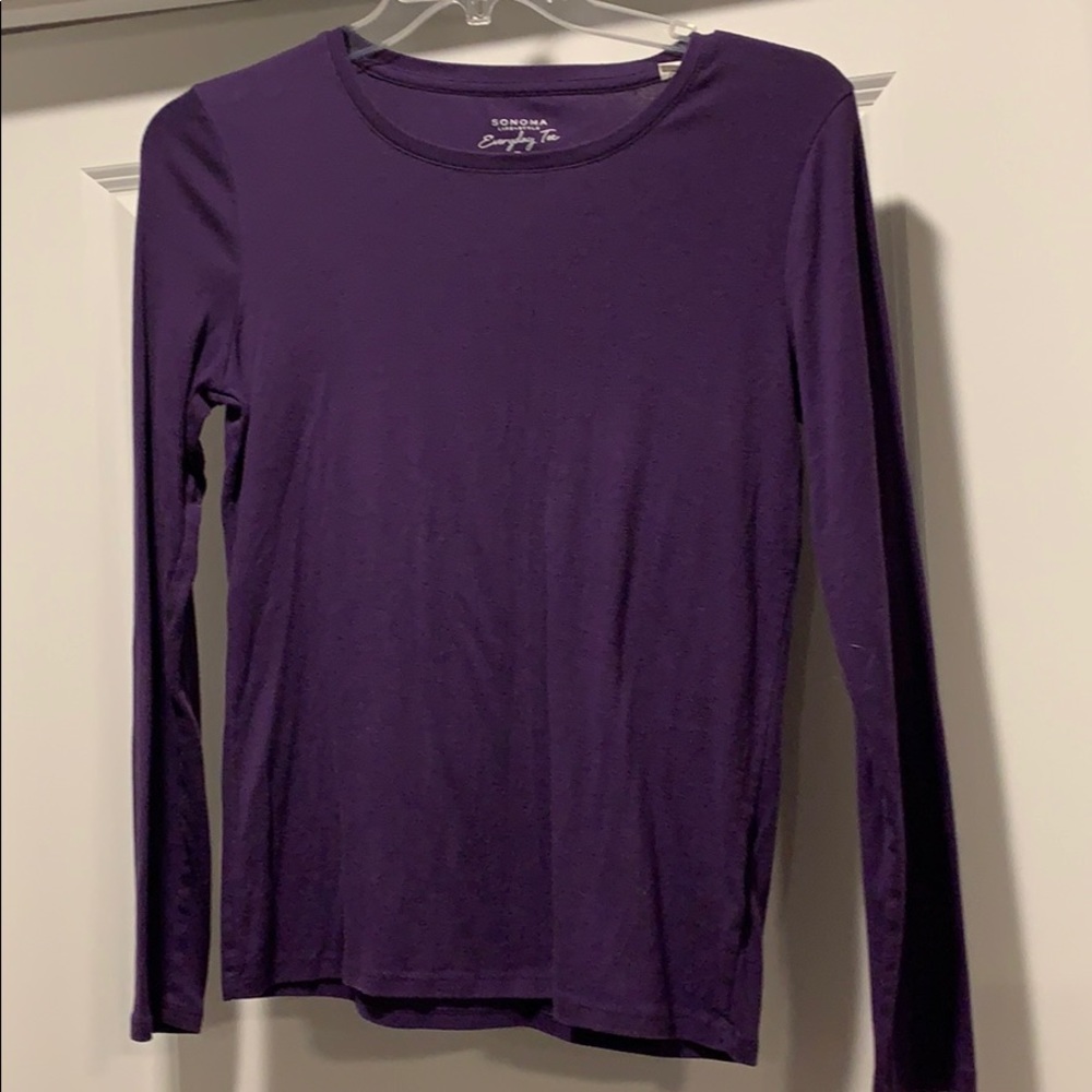 Sonoma every day tee, long sleeved purple